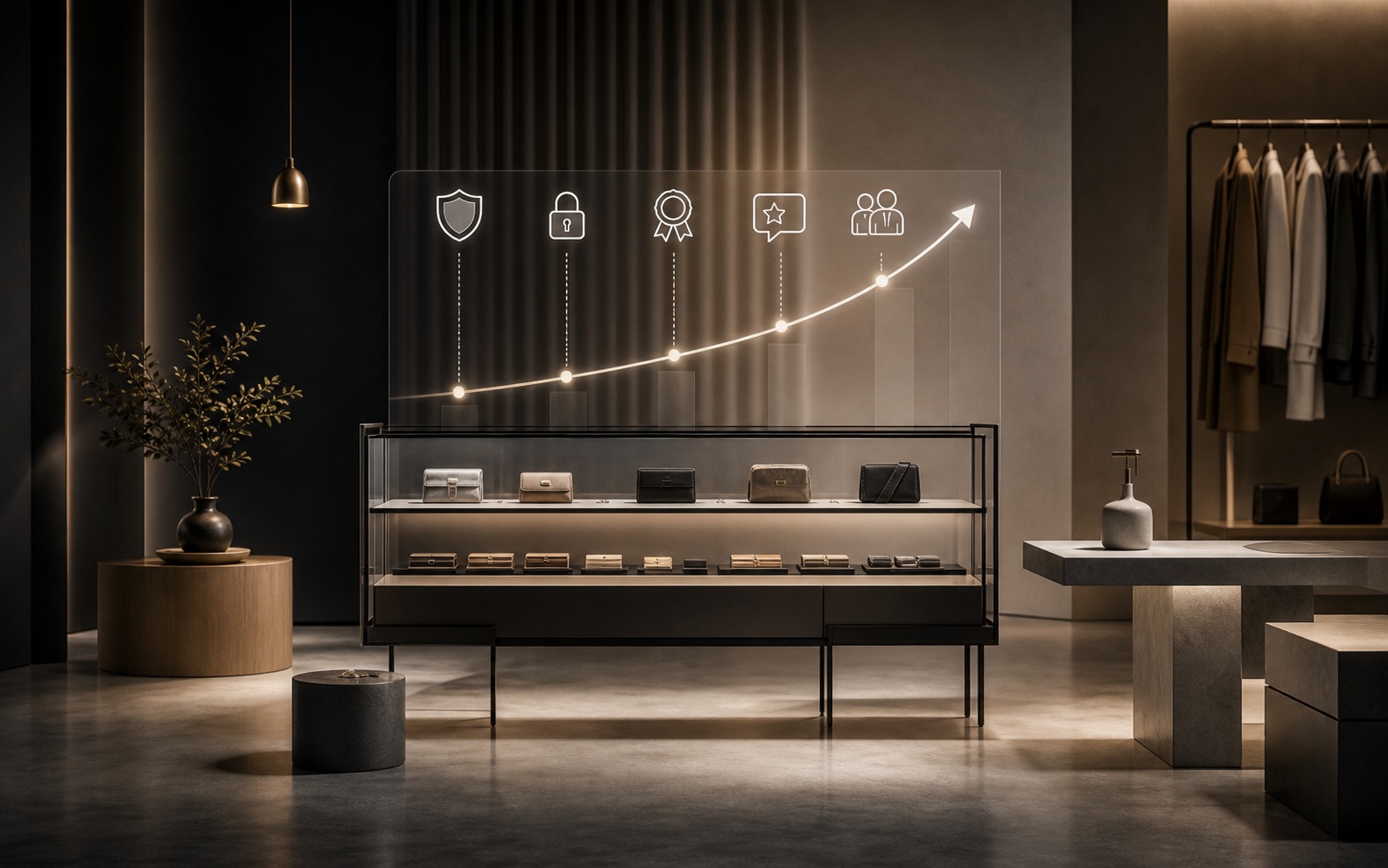Ultra-premium editorial product scene for How Trust Signals Increase Online Sales and Conversions