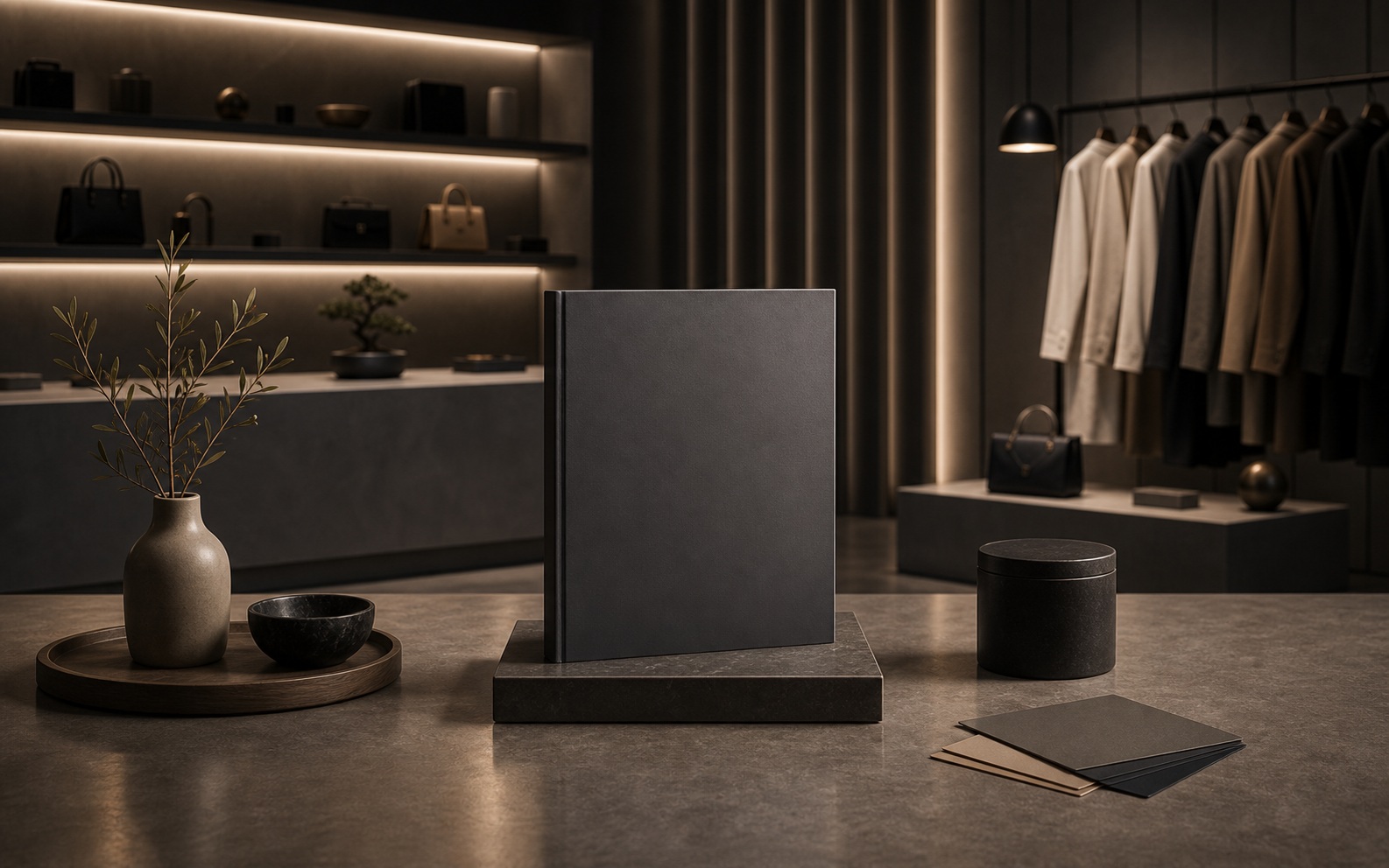 Ultra-premium editorial product scene for The Ultimate Collection of High-Growth eCommerce Store Case Studies