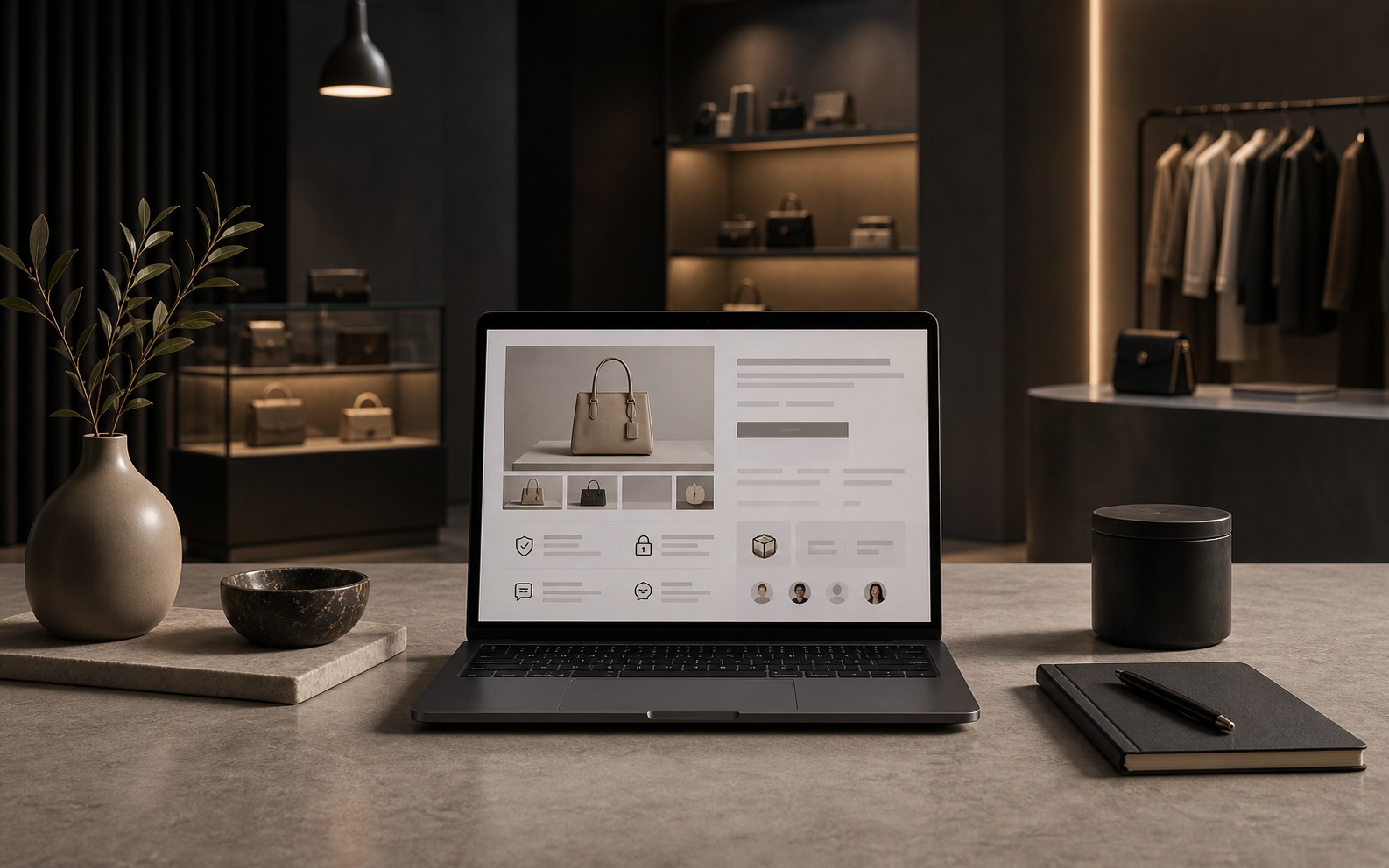 Ultra-premium editorial product scene for What Are Trust Signals? A Complete Guide for eCommerce Stores